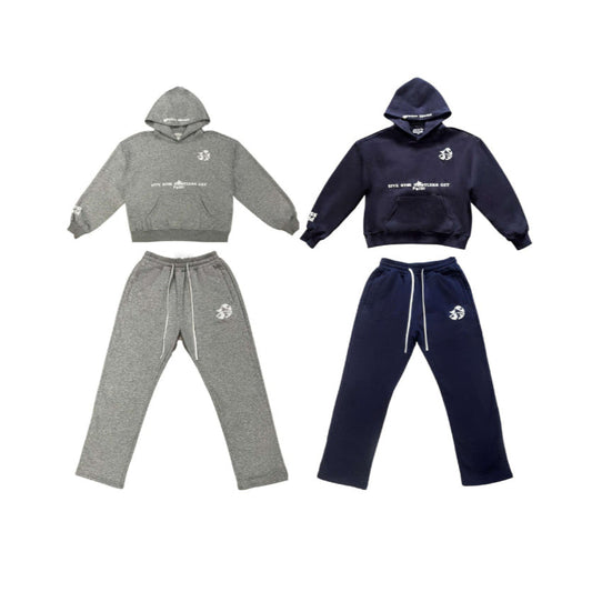 H*STLERS GET P*ID |FULL SET|NAVY & GREY